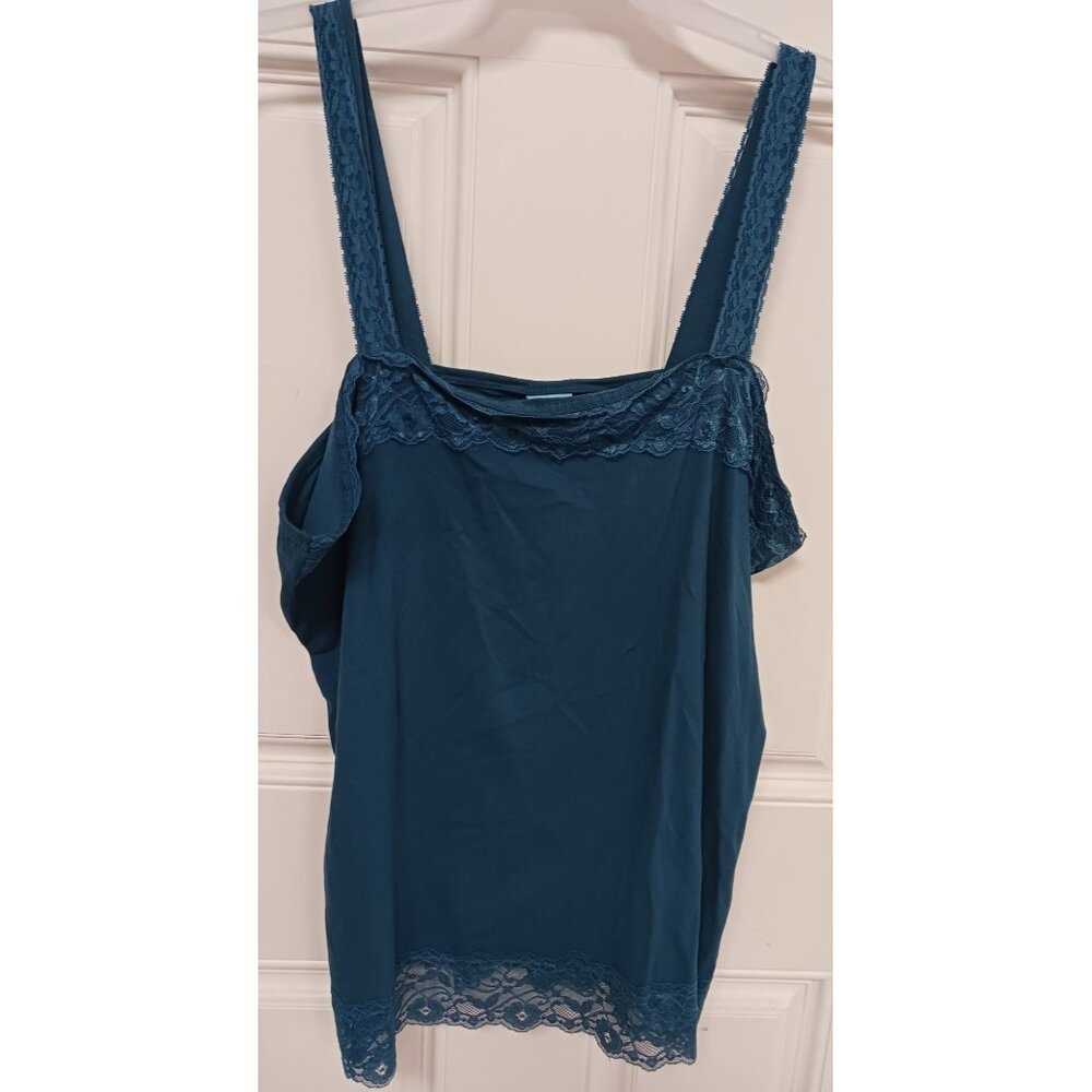 Women's Comfort Corner Spaghetti Strap Shirt Size XX Turquoise